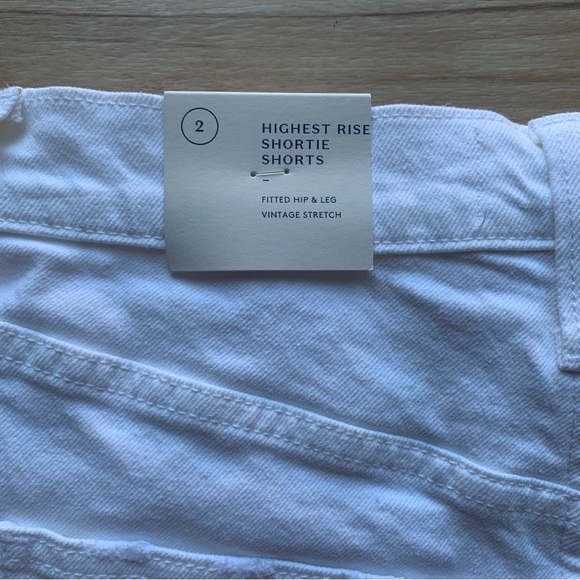 Universal Thread Highest Rise Shortie Shorts Vintage Strech white Size 2R - Picture 7 of 9
